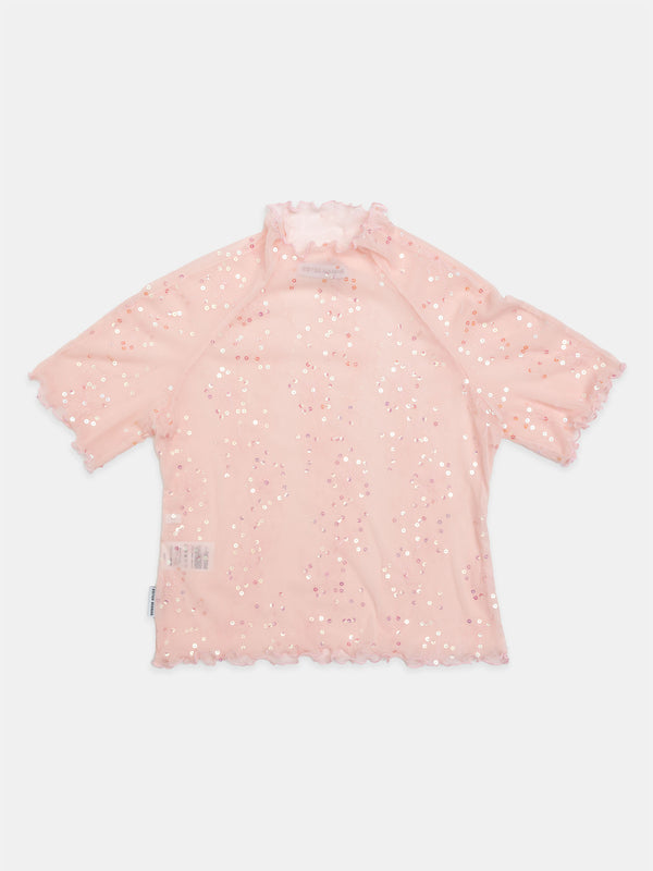 ester manas Blossom Pink Sequin Top