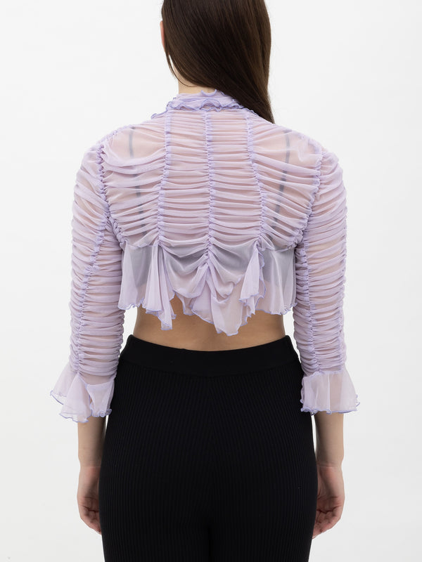 Ester Manas Bow Asymetric Ruched Top