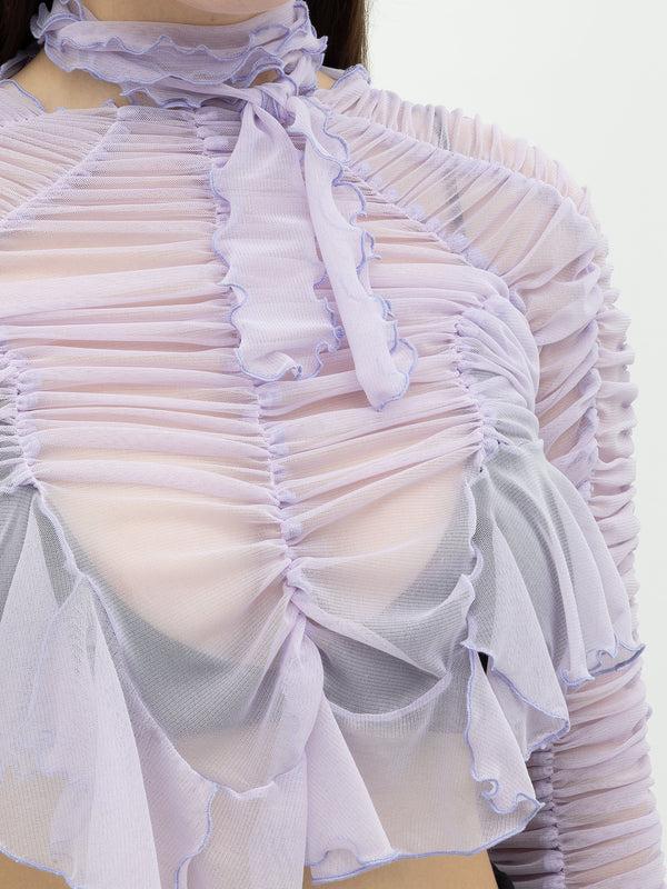 Ester Manas Bow Asymetric Ruched Top