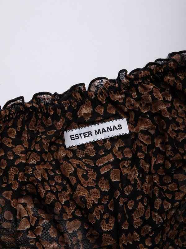 Ester Manas Brown Leopard Ruffled Panties