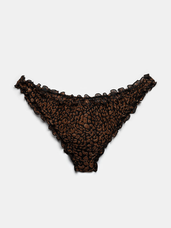 ester manas Brown Leopard Ruffled Panties