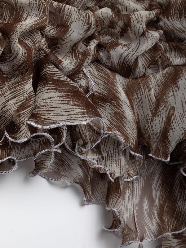 Ester Manas Brown Signature Mini Skirt