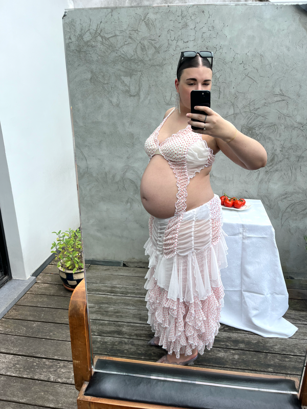 Ester Manas Butterfly Polka Dot Maxi Dress