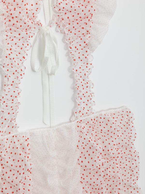 Ester Manas Butterfly Polka Dot Maxi Dress