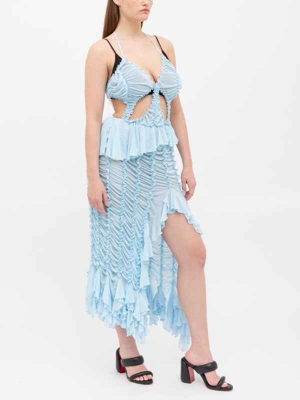 Ester Manas Butterfly Ruched Dress