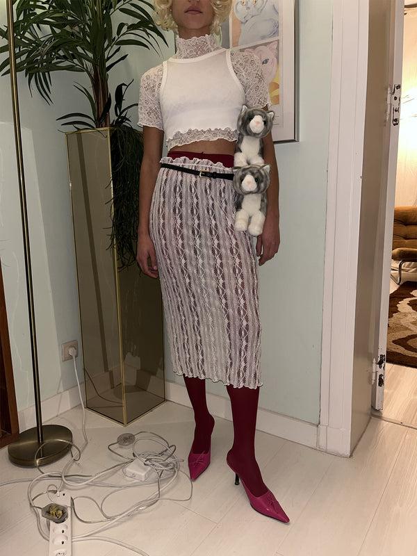 Ester Manas Cream Lace Skirt