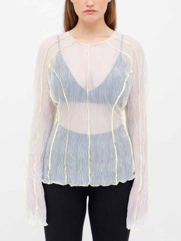 ester manas Crumpled Long Sleeve Top