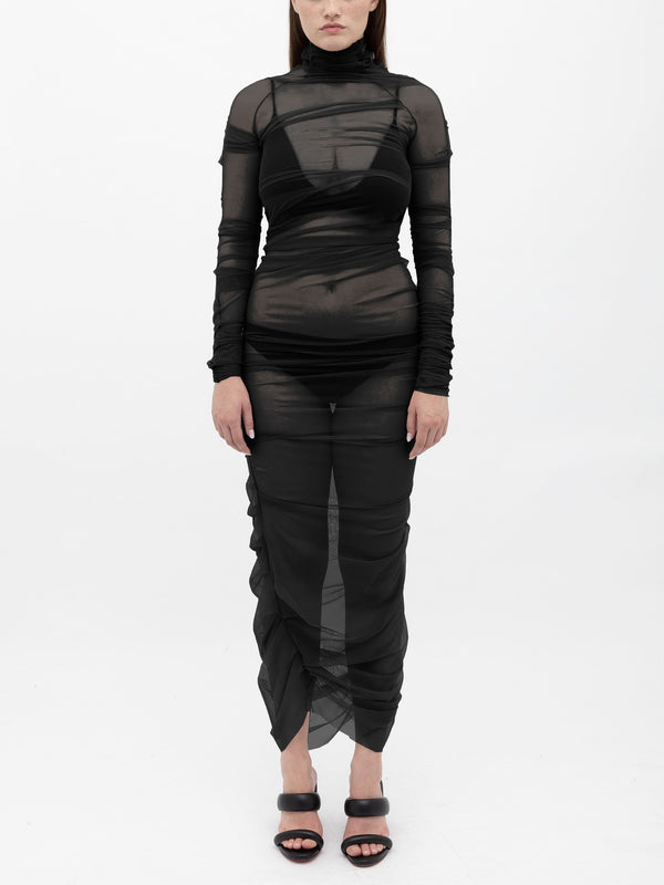 ester manas Draped Long Dress