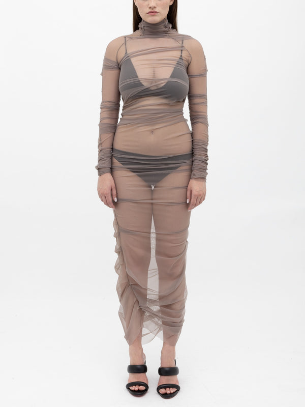 ester manas Draped Long Dress