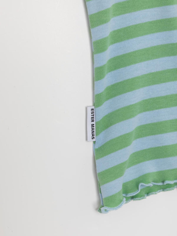 Ester Manas Green & Blue Striped Easy Top