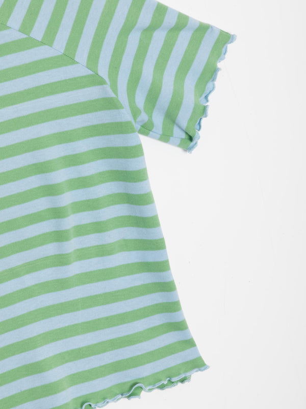 Ester Manas Green & Blue Striped Easy Top