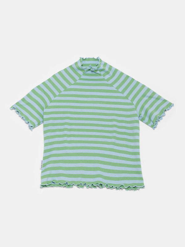 ester manas Green & Blue Striped Easy Top