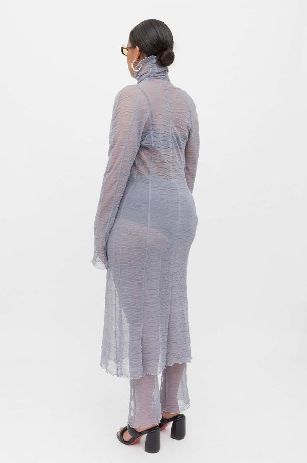 Ester Manas Grey Crumpled Long Dress