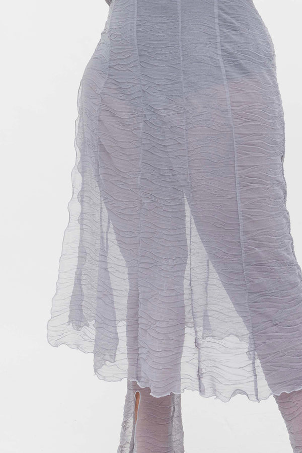 Ester Manas Grey Crumpled Long Dress