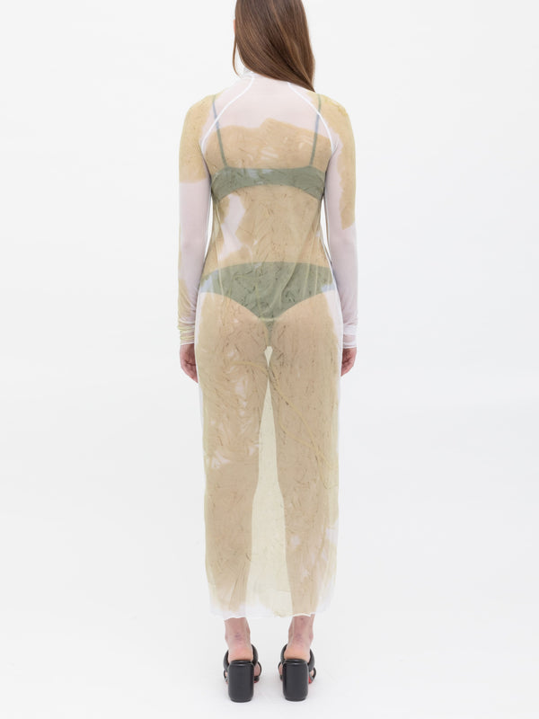 Ester Manas Mesh Print Long Dress