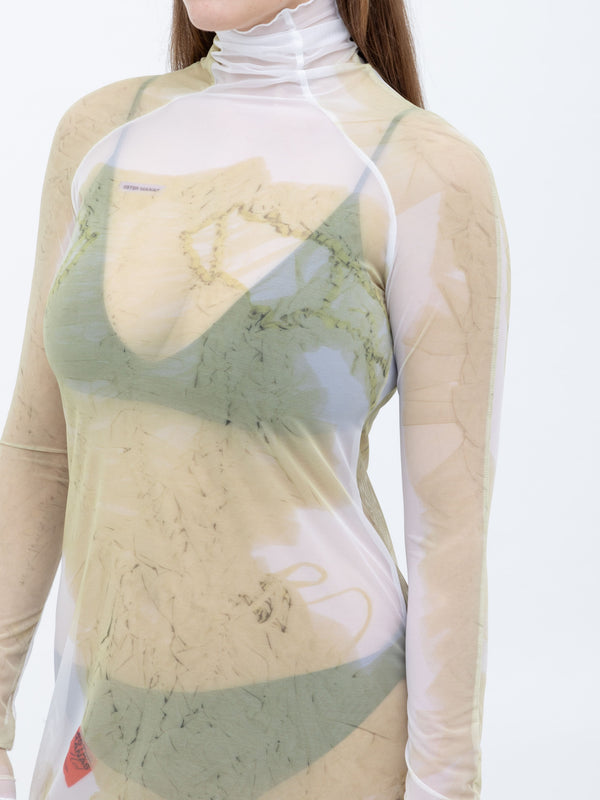 Ester Manas Mesh Print Long Dress