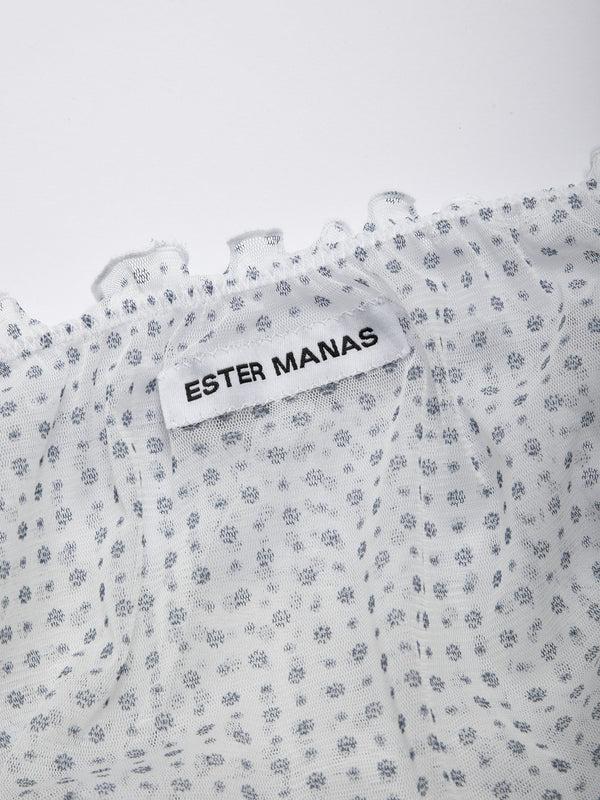 Ester Manas Micro Blue Floral Ruffled Panties