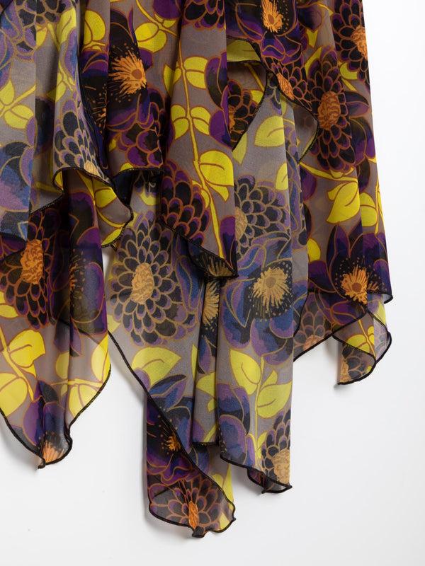 Ester Manas Multicolor Floral Asymmetric Skirt