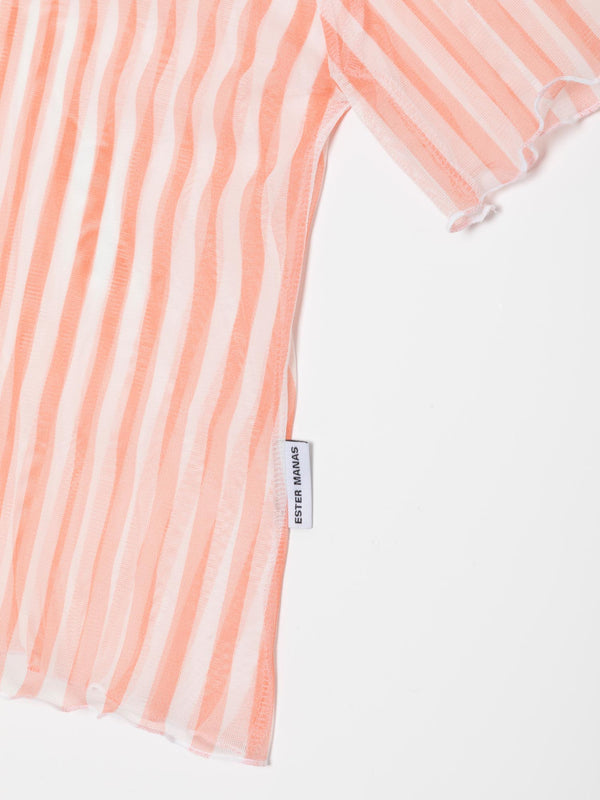 Ester Manas Peach Striped Easy Top
