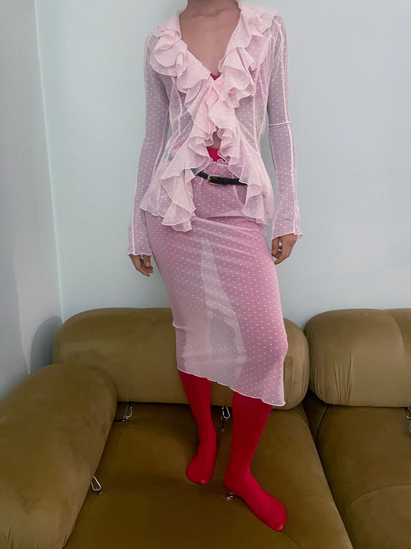 Ester Manas Pink Polka Dot Bolero