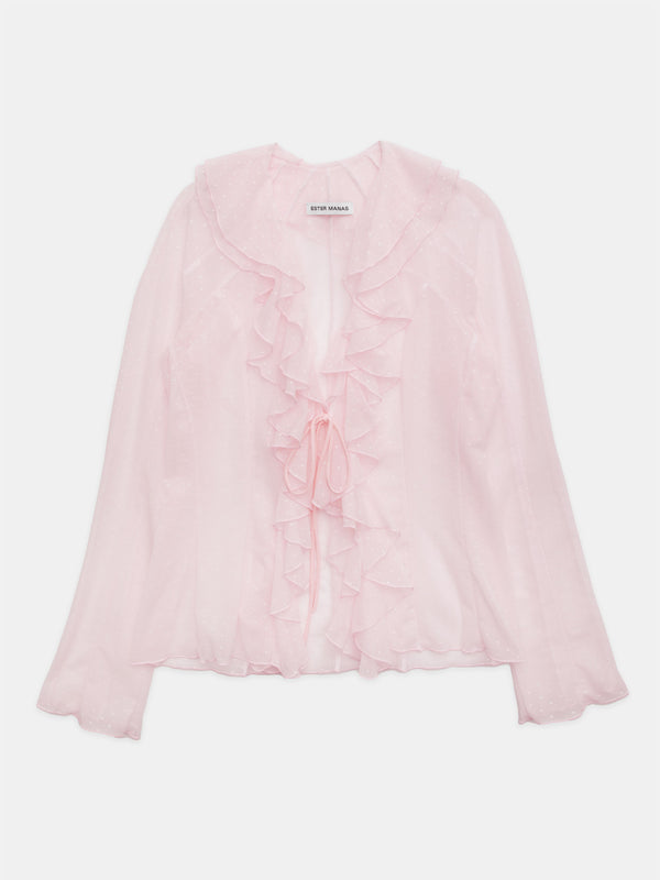 ester manas Pink Polka Dot Bolero