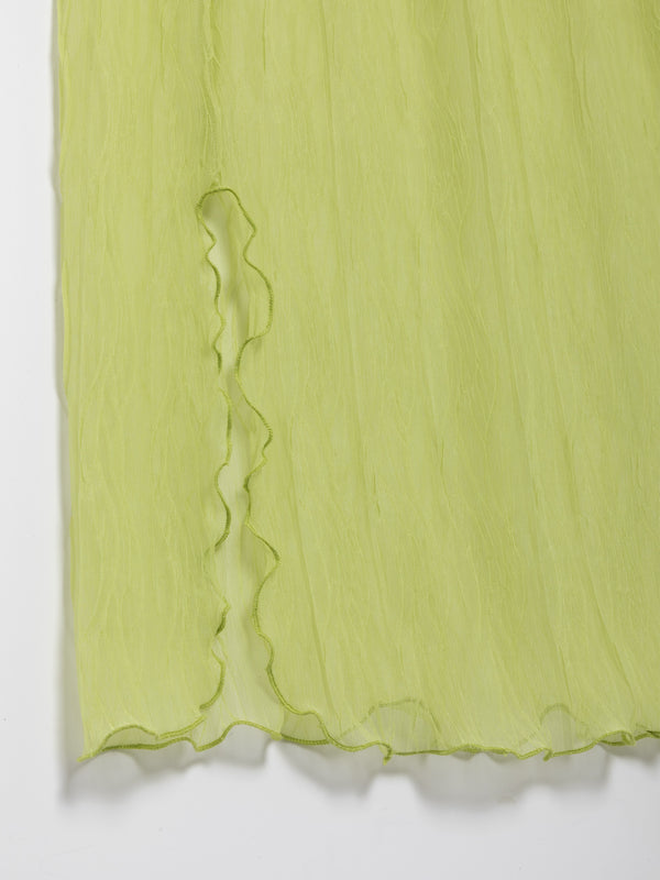 Ester Manas Pistachio Crumpled Easy Skirt