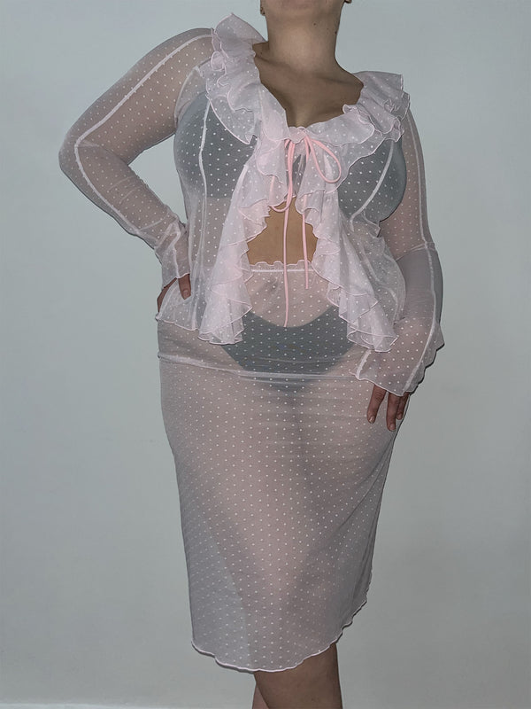 Ester Manas Polka Dot Pink Skirt