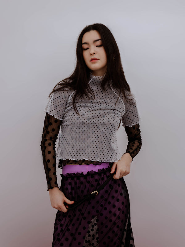 Ester Manas Polka Dots Black Easy Top