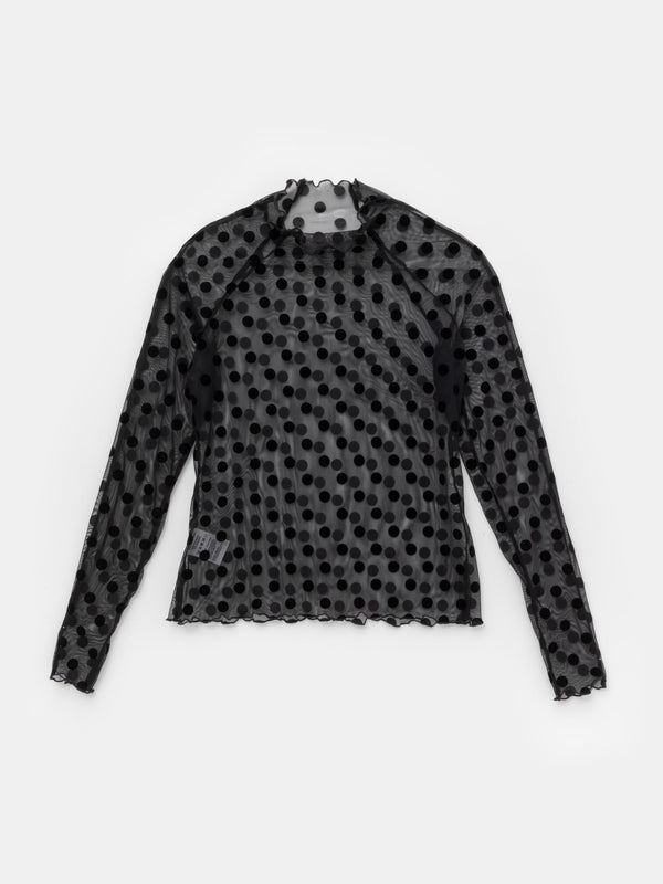 ester manas Polka Dots Black Easy Top