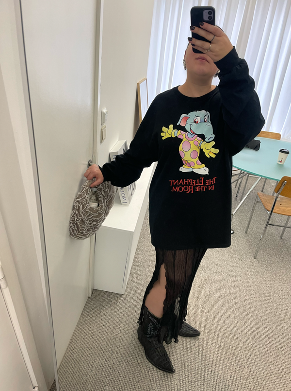 Ester Manas Printed Elephant Long Sleeve Top