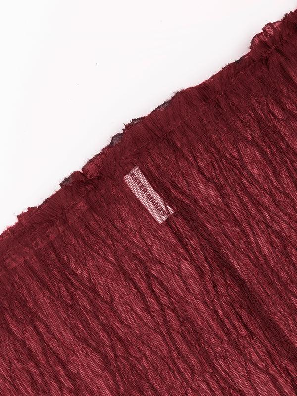 Ester Manas Red Crumpled Easy Skirt