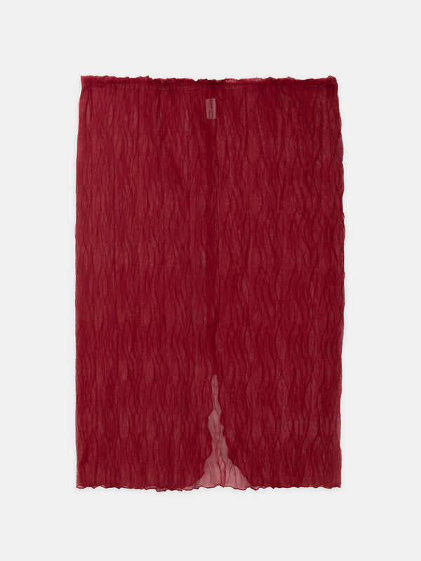ester manas Red Crumpled Easy Skirt