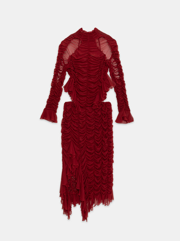 ester manas Red Signature Drama Dress