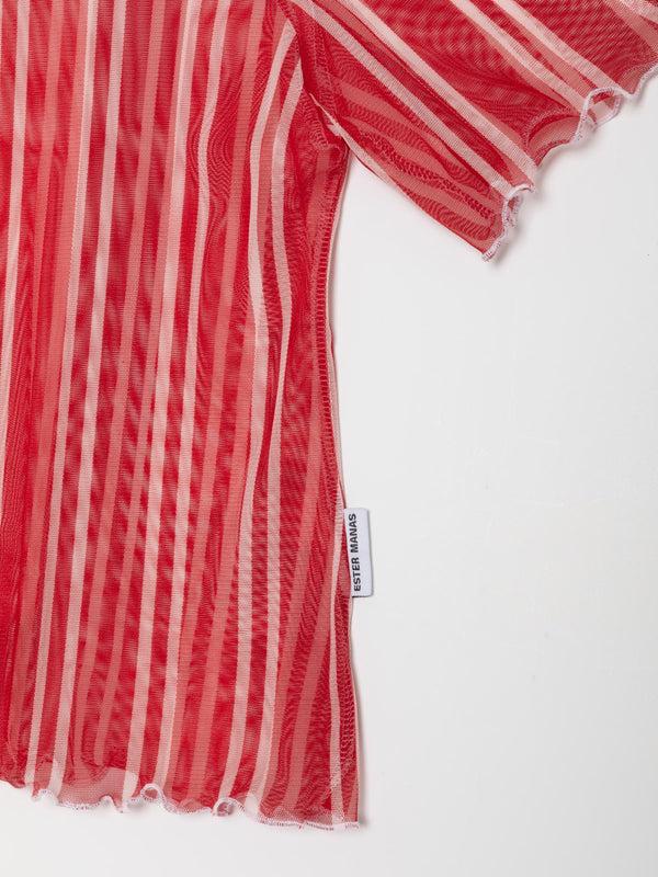 Ester Manas Red Striped Easy Top