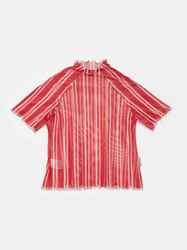 ester manas Red Striped Easy Top
