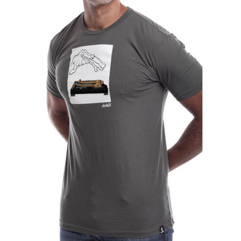 Estilo Estilo Clothing™ 12Down (SL-1200GLD) Turntable T-shirt Heavy Metal Gray