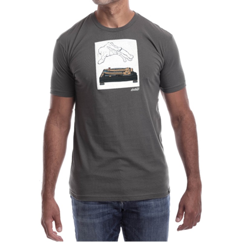 Estilo Estilo Clothing™ 12Down (SL-1200GLD) Turntable T-shirt Heavy Metal Gray