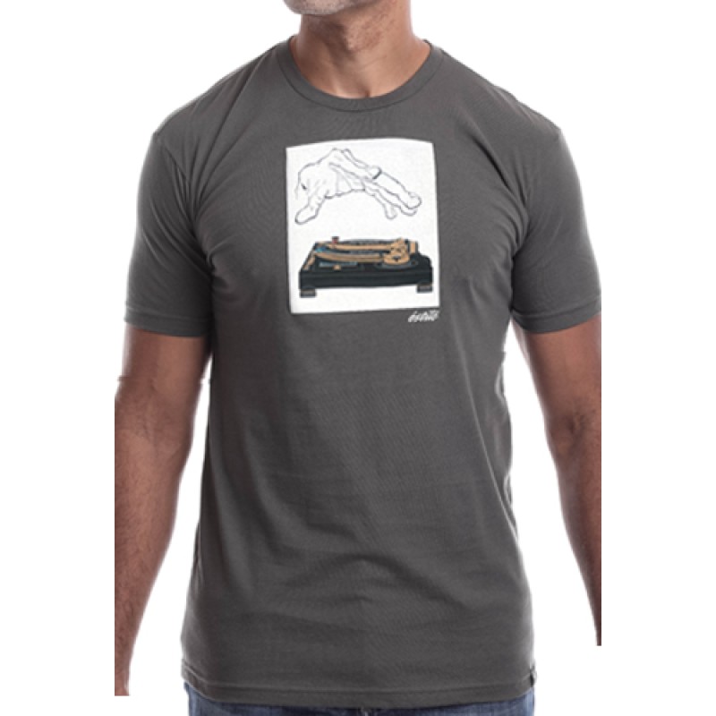 estilo Estilo Clothing™ 12Down (SL-1200GLD) Turntable T-shirt Heavy Metal Gray