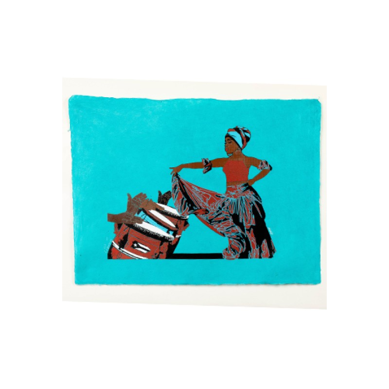 Estilo Estilo Clothing™ Afro Puerto Rican Bomba Art Print On Paper