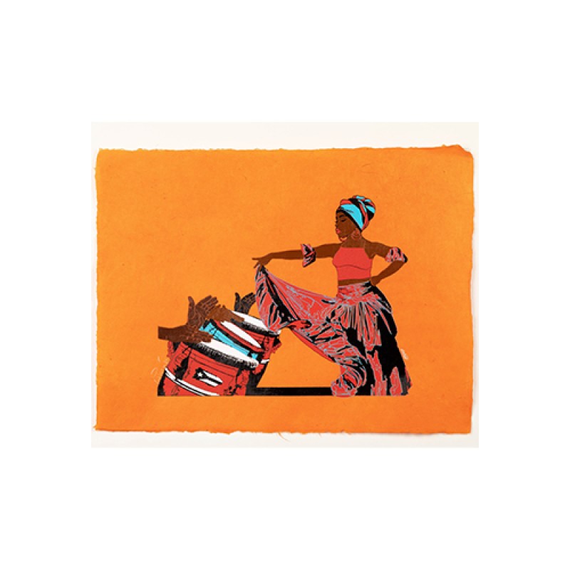 Estilo Estilo Clothing™ Afro Puerto Rican Bomba Art Print On Paper