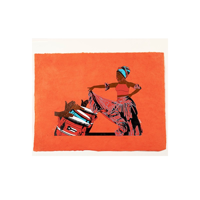 estilo Estilo Clothing™ Afro Puerto Rican Bomba Art Print on Paper