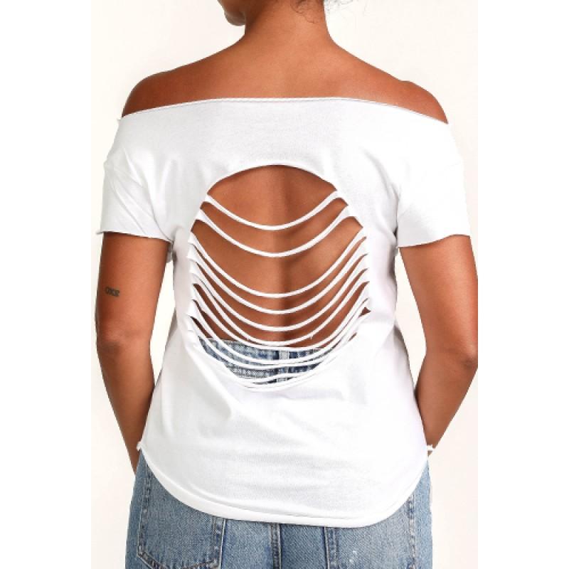 Estilo Estilo Clothing™ Afro Puerto Rican Bomba Cut Boat Neck T-shirt White