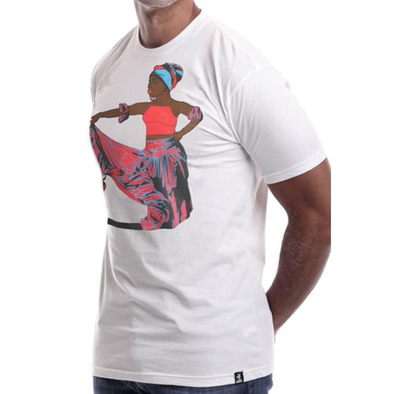 Estilo Estilo Clothing™ Afro Puerto Rican Bomba T-shirt White