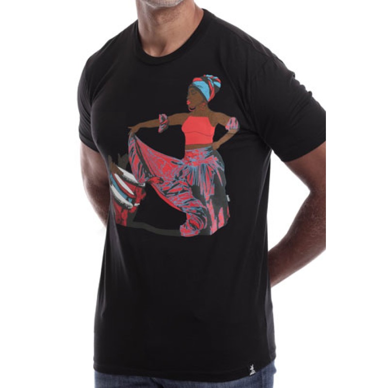 Estilo Estilo Clothing™ Afro Puerto Rican Bomba T-shirt Black