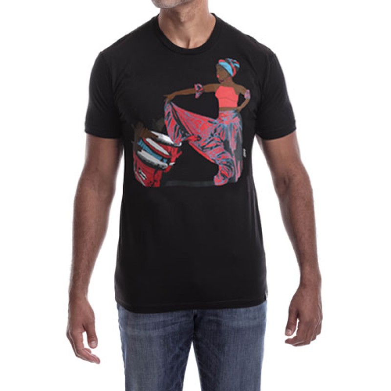 Estilo Estilo Clothing™ Afro Puerto Rican Bomba T-shirt Black