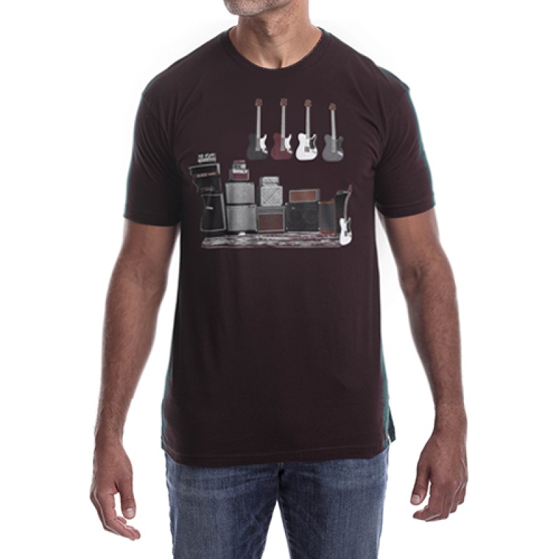 Estilo Estilo Clothing™ Amped Up Electric Bass Guitar & Amps T-shirt Oxblood