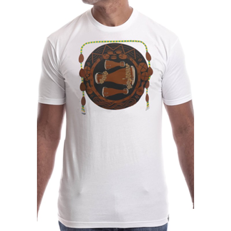 estilo Estilo Clothing™ Bata Drums Afro Cuban T-shirt White estilo Estilo Clothing™ Bata Drums Afro Cuban T-shirt White