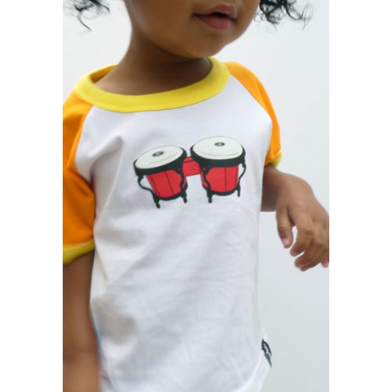 Estilo Estilo Clothing™ Bongo Drums Toddler Raglan Color Block Tee