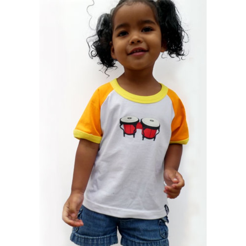 estilo Estilo Clothing™ Bongo Drums Toddler Raglan Color Block Tee