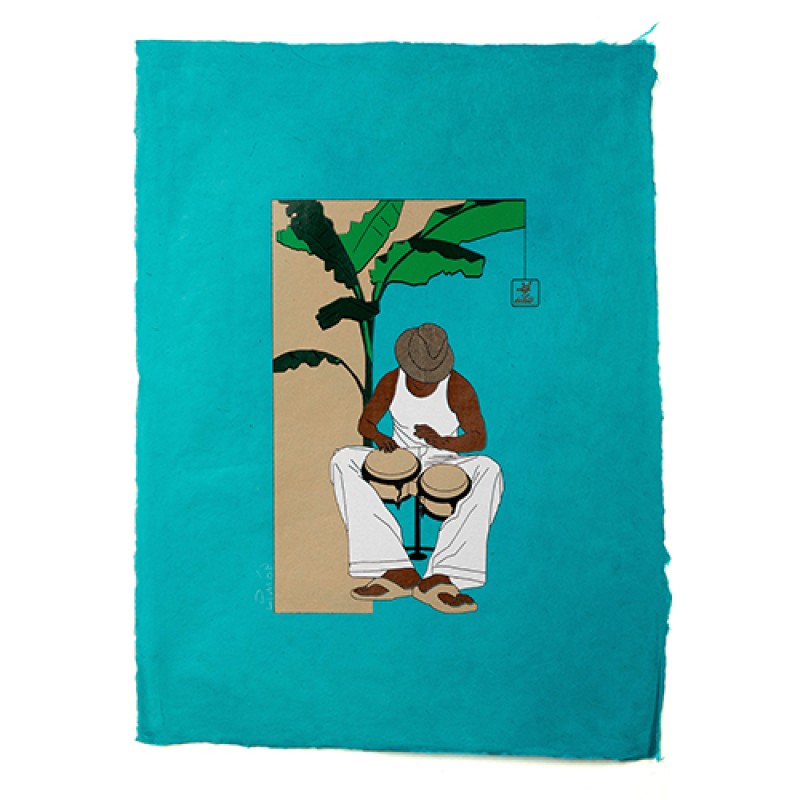 Estilo Estilo Clothing™ Bongocero Bongo Player Art Print On Paper
